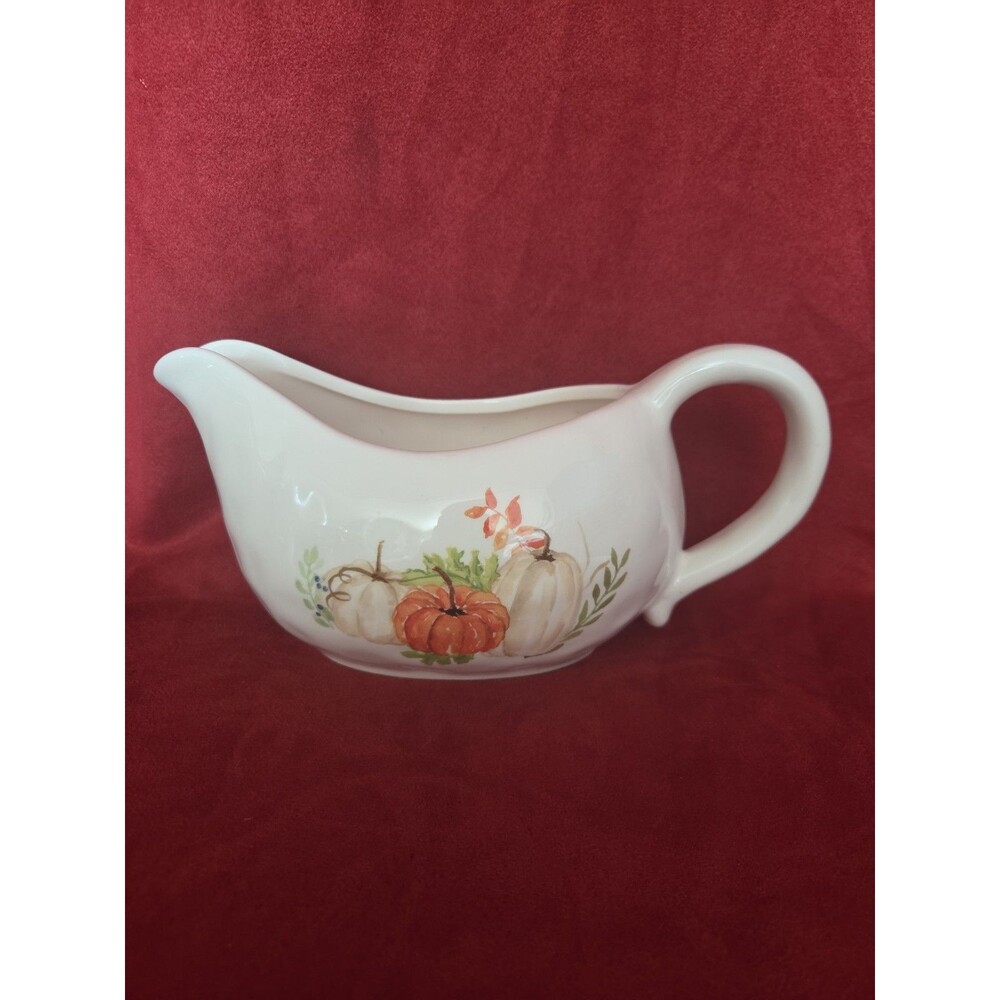 Mud Pie Gather Gravy Boat Autumn Thanksgiving Farmhouse Fall Decor